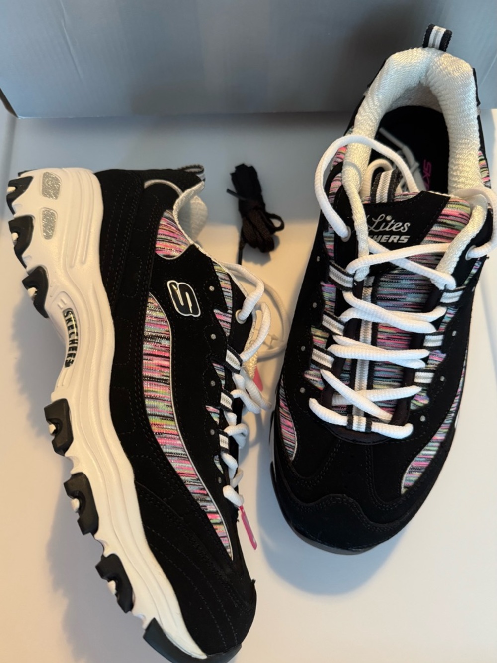 Skechers Black Sneakers with colorful Accents